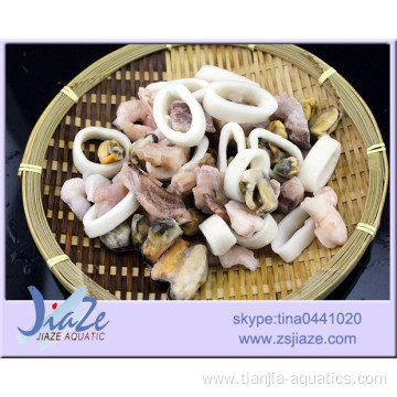 seafood mix squid ring mussel meat